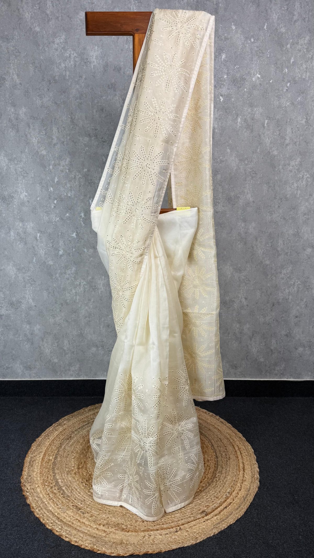 SILK ORGANZA EMBROIDERY SAREE