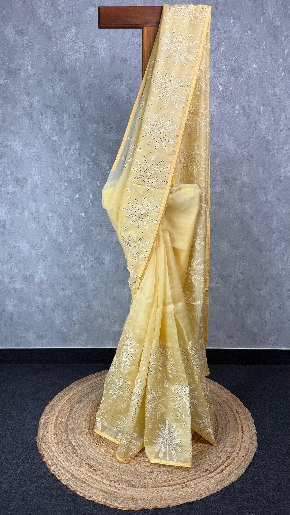 SILK ORGANZA EMBROIDERY SAREE