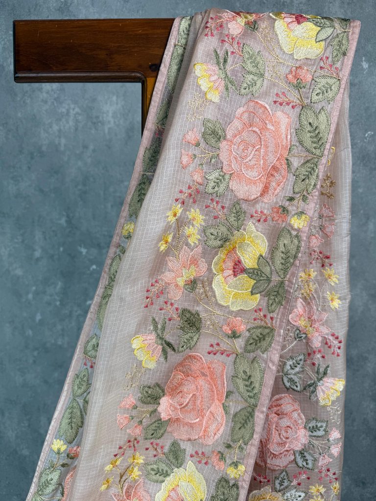 TUSSAR KOTA EMBROIDERY SAREE - Image 2
