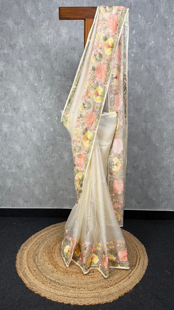 TUSSAR KOTA EMBROIDERY SAREE