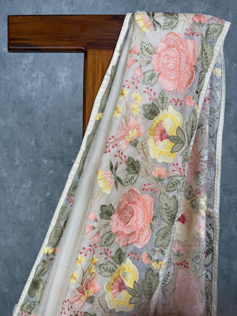 TUSSAR KOTA EMBROIDERY SAREE - Image 2