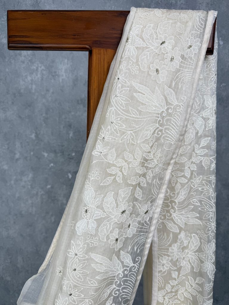 TUSSAR KOTA EMBROIDERY SAREE - Image 2