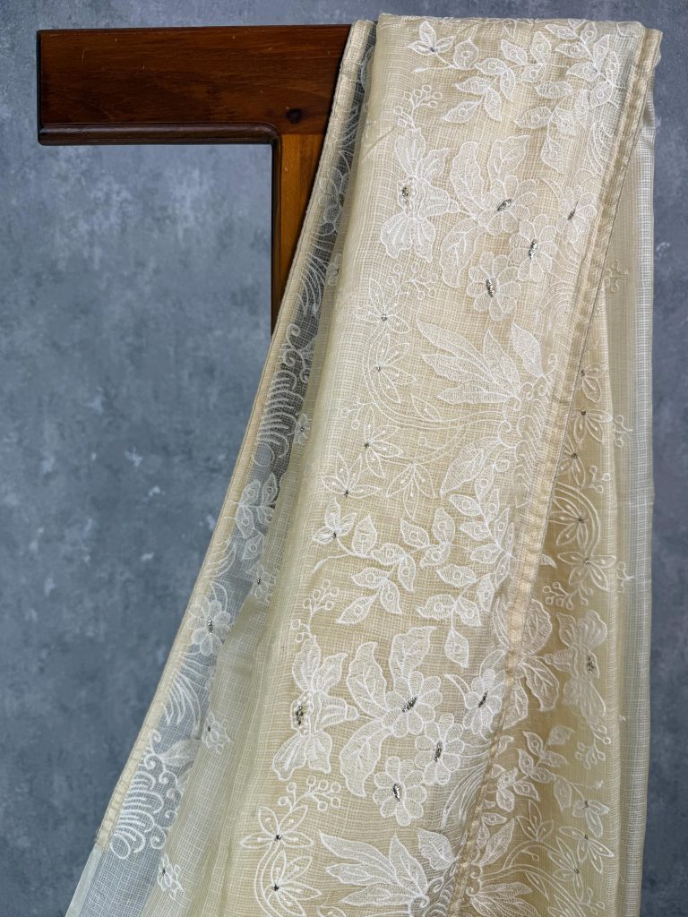 TUSSAR KOTA EMBROIDERY SAREE - Image 2