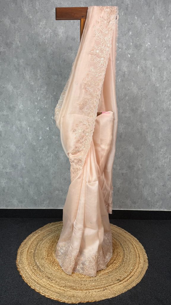 SILK ORGANZA EMBROIDERY SAREE