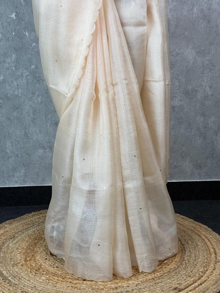 TUSSAR KOTA EMBROIDERY SAREE - Image 3