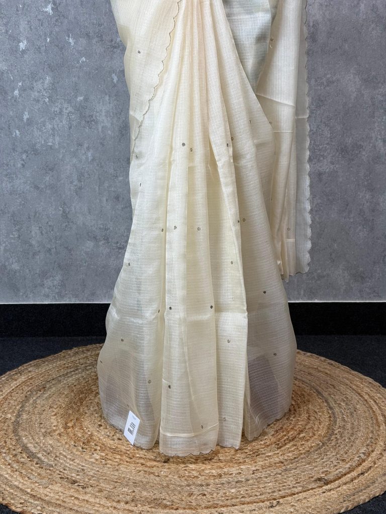 TUSSAR KOTA EMBROIDERY SAREE - Image 3