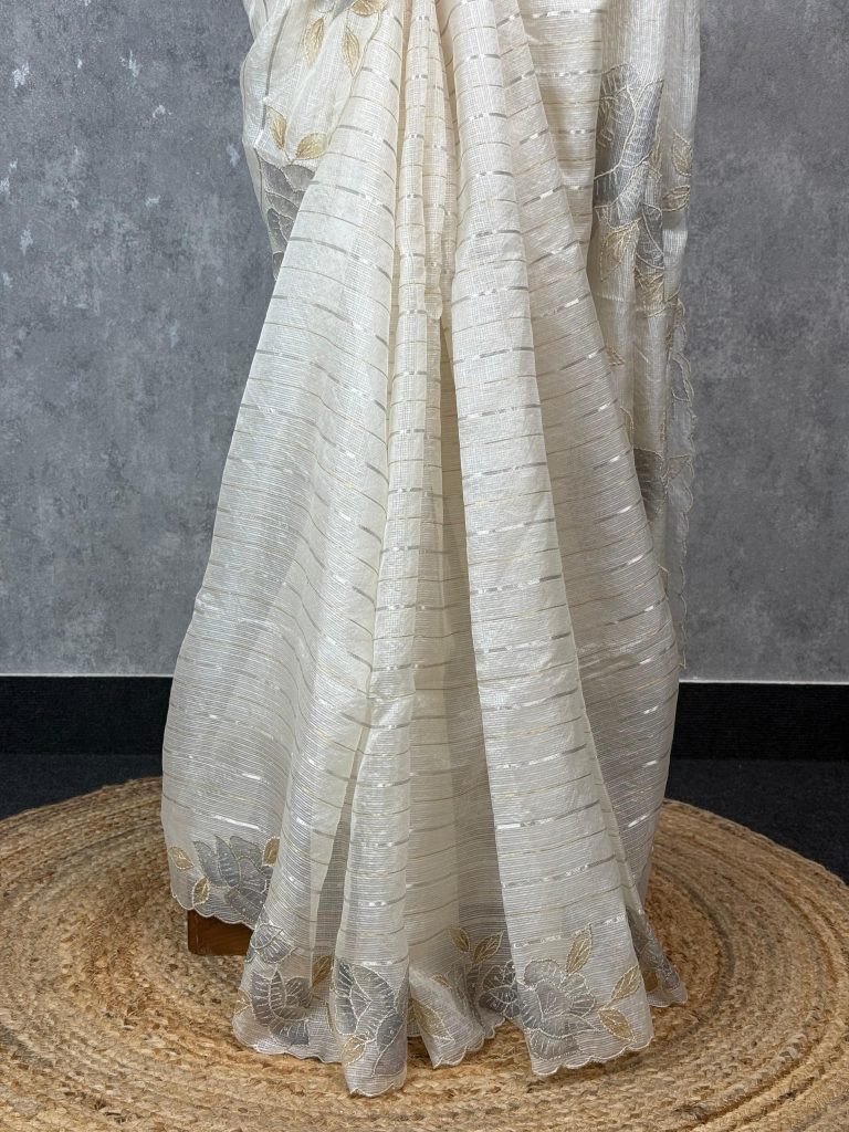 TUSSAR KOTA EMBROIDERY SAREE - Image 3