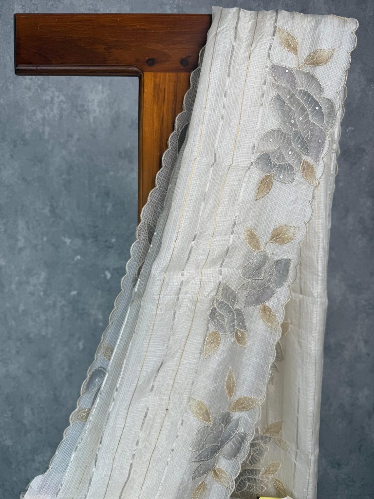 TUSSAR KOTA EMBROIDERY SAREE - Image 2