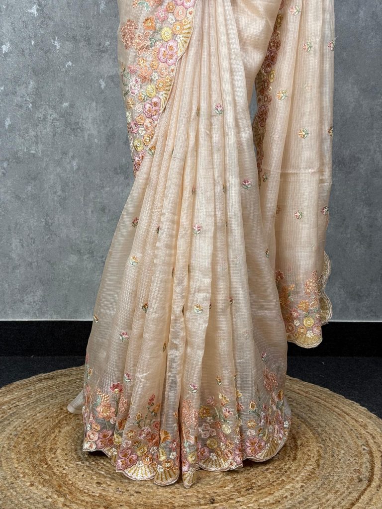 TUSSAR KOTA EMBROIDERY SAREE - Image 3
