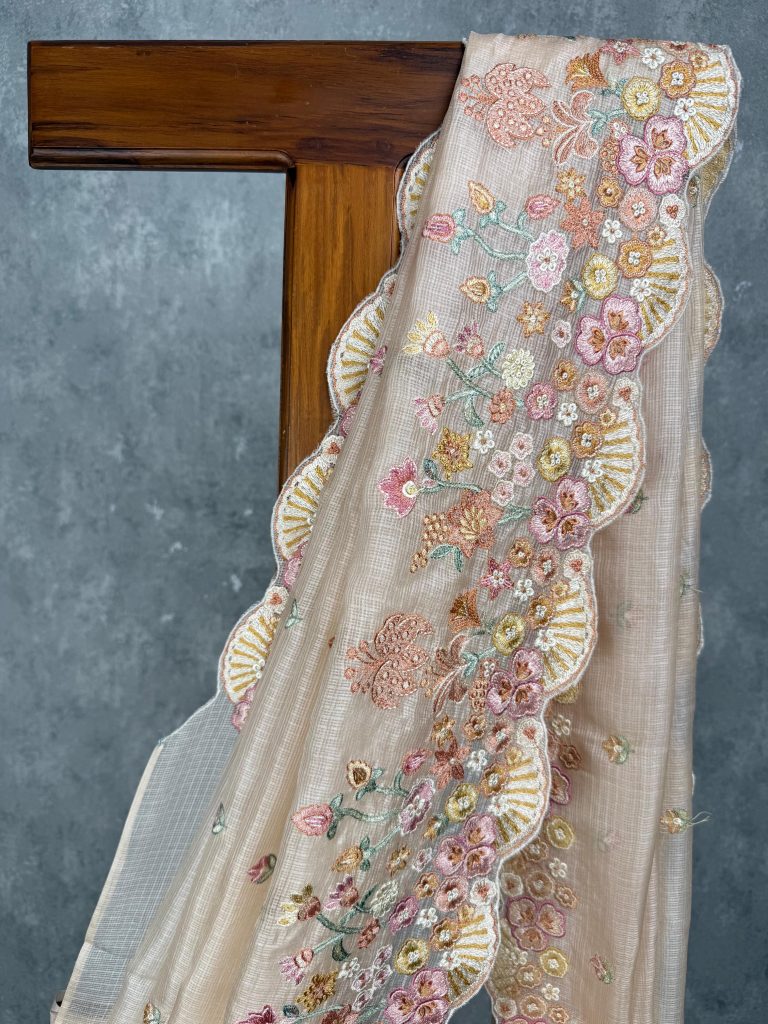TUSSAR KOTA EMBROIDERY SAREE - Image 2
