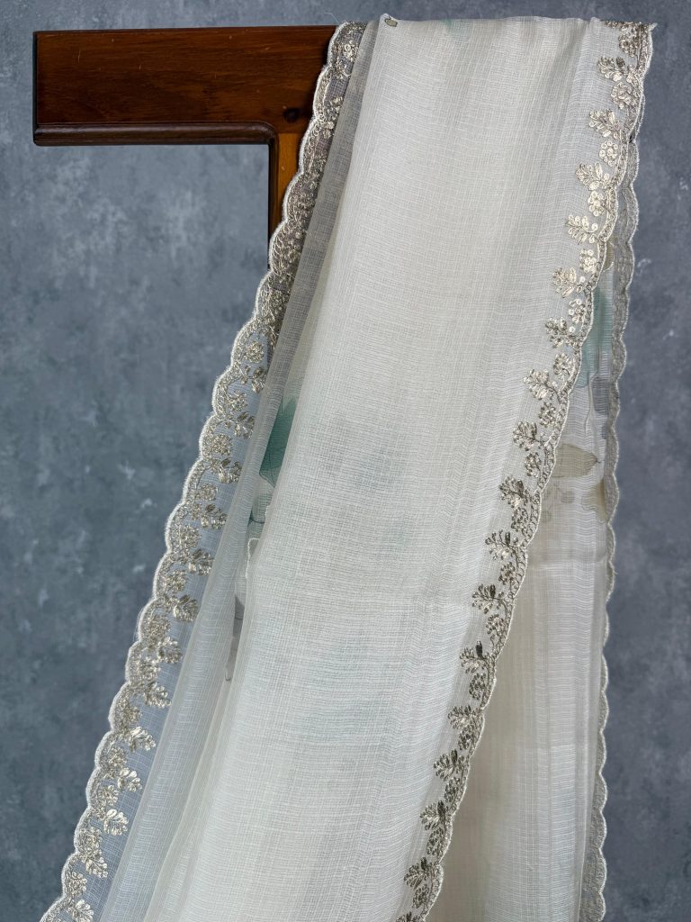 TUSSAR KOTA EMBROIDERY SAREE - Image 2