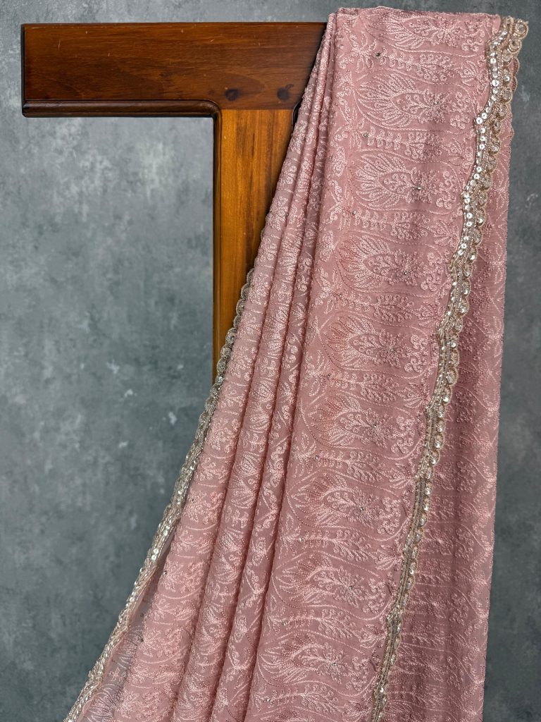 GEORGETTE EMBROIDERY SAREE - Image 2