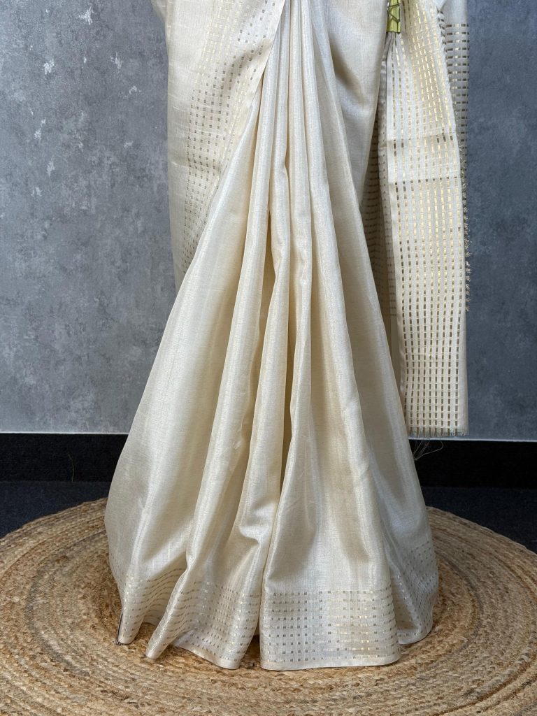 SEMI TUSSAR SILK BANARASI SAREE - Image 3