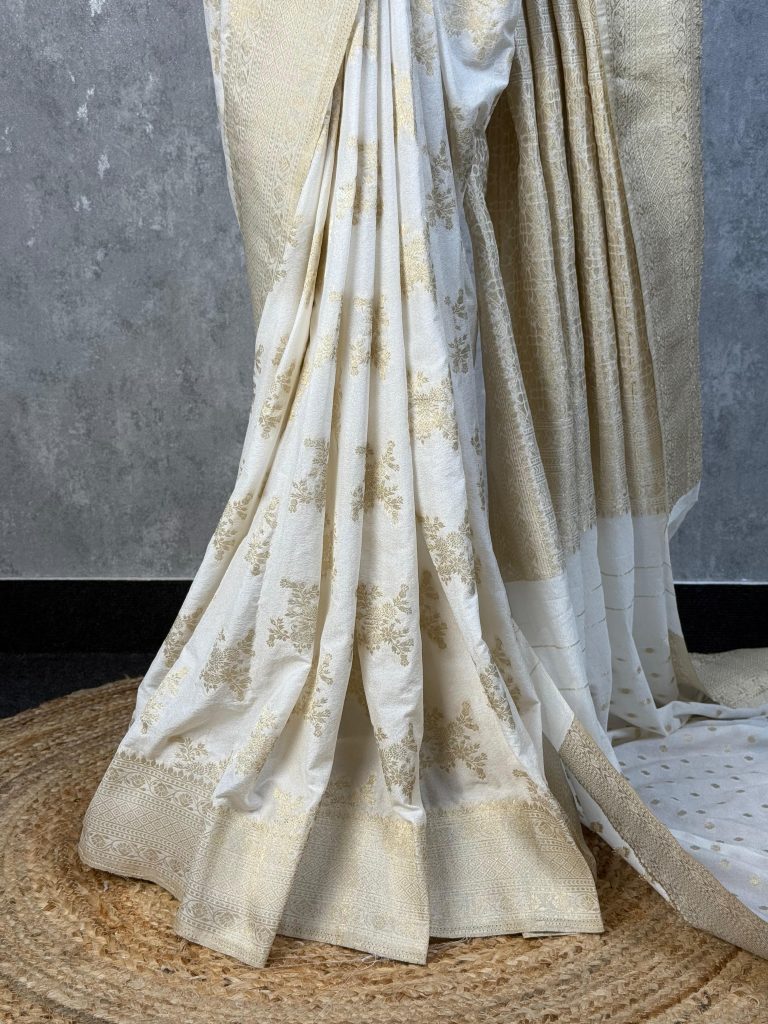 VISCOSE GEORGETTE BANARASI SAREE - Image 3