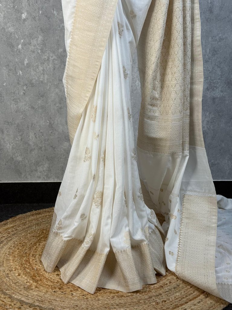 VISCOSE GEORGETTE BANARASI SAREE - Image 3