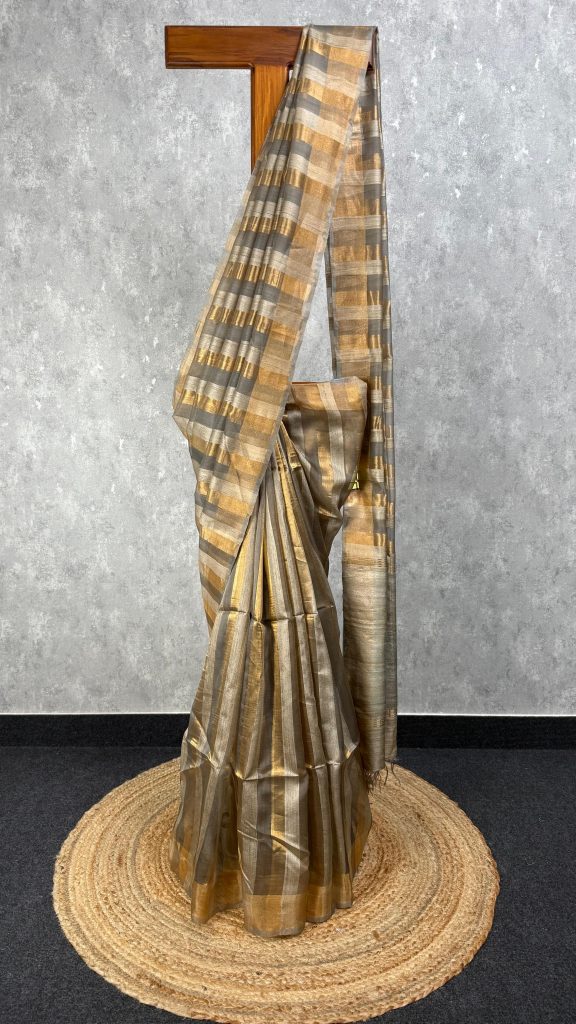 MUSLIN TUSSAR SILK SAREE