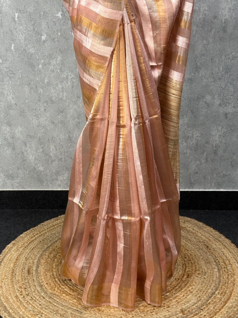 MUSLIN TUSSAR SILK SAREE - Image 3