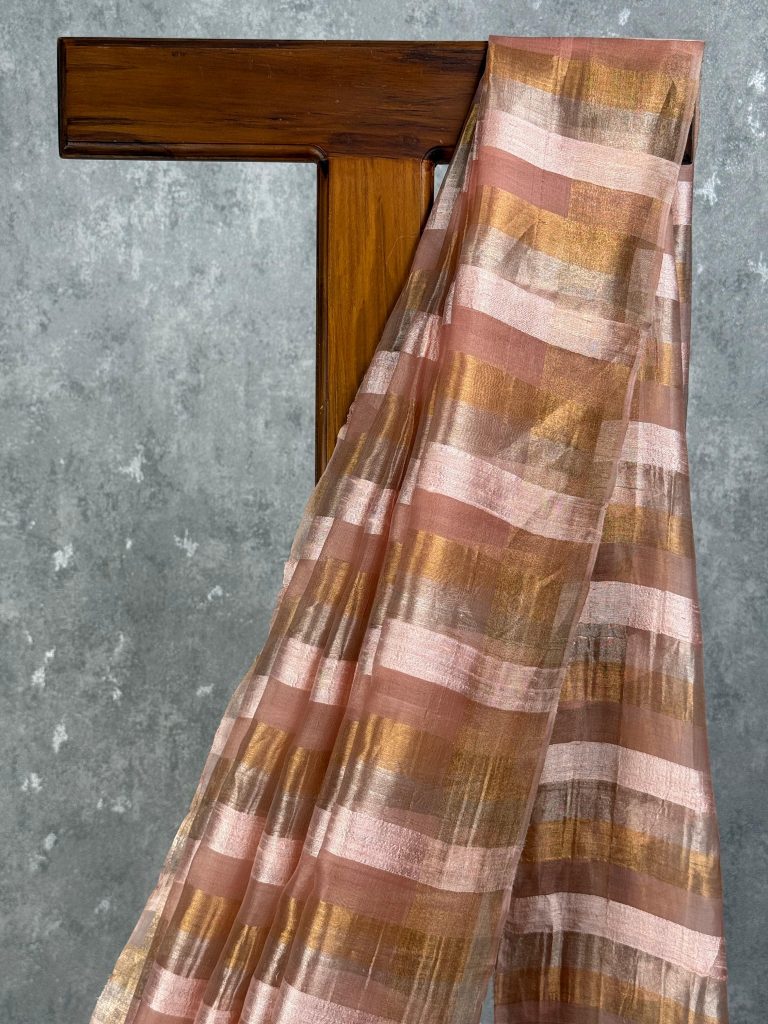 MUSLIN TUSSAR SILK SAREE - Image 2