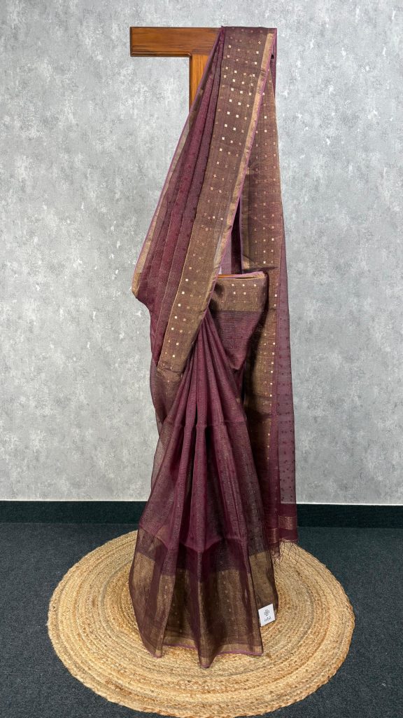 TISSUE KORA MUSLIN SEQUENCE SAREE