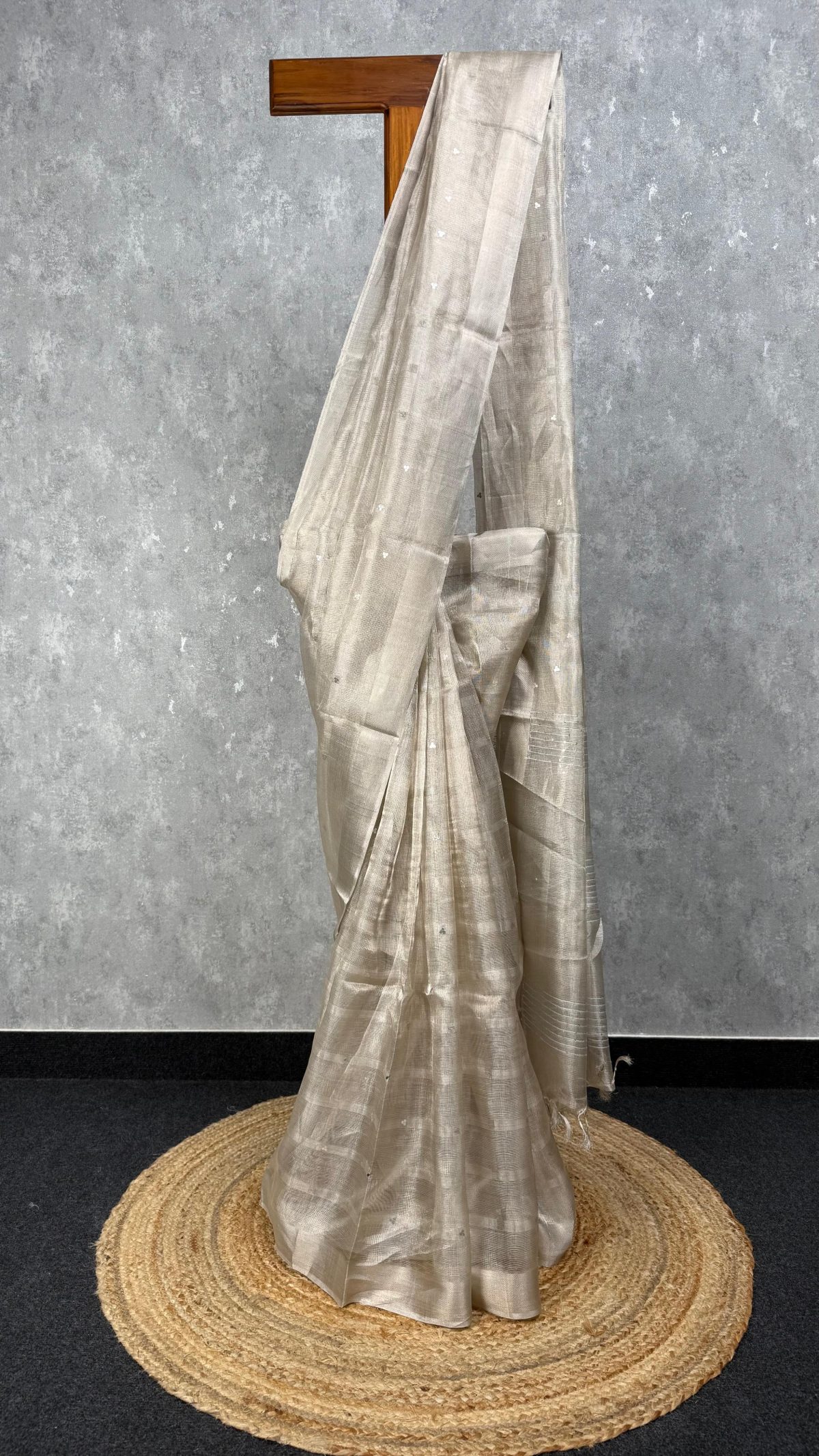 TUSSAR TISSUE EMBROIDERY SAREE