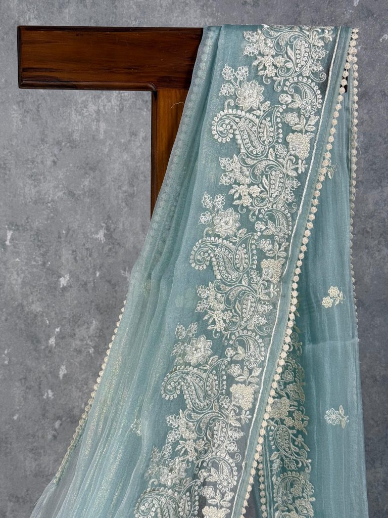 ORGANZA EMBROIDERY SAREE - Image 2