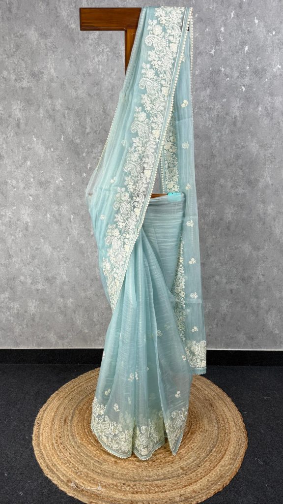 ORGANZA EMBROIDERY SAREE