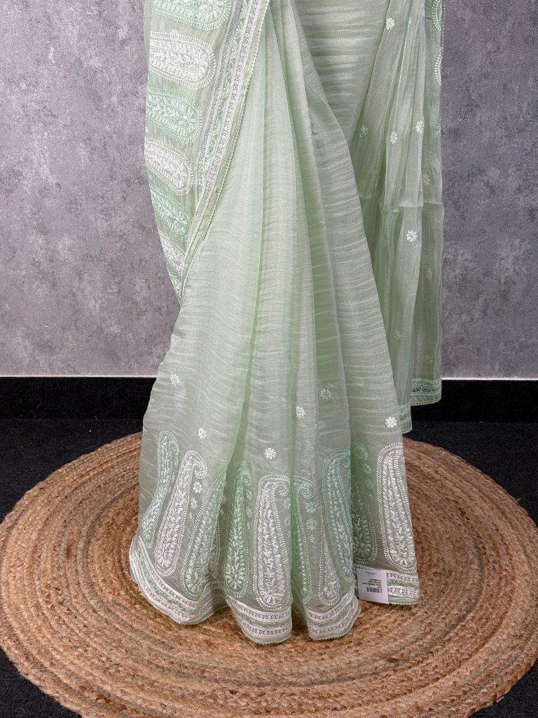 ORGANZA EMBROIDERY SAREE - Image 3