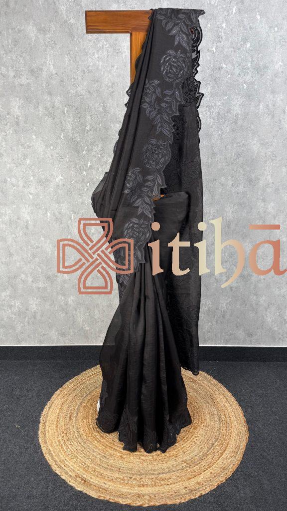 SILK ORGANZA EMBROIDERY SAREE