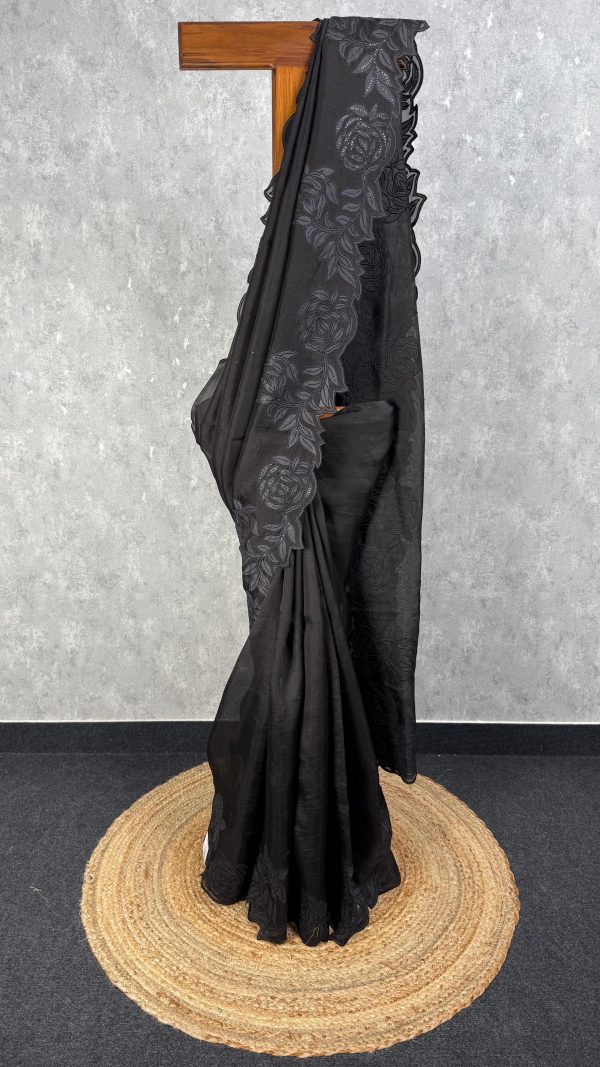SILK ORGANZA EMBROIDERY SAREE