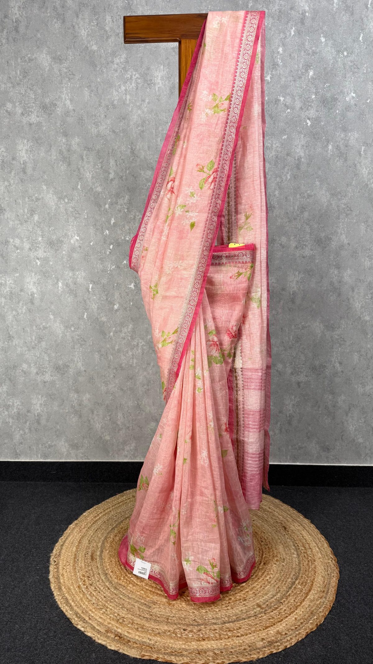 SILK LINEN PRINTED SAREE