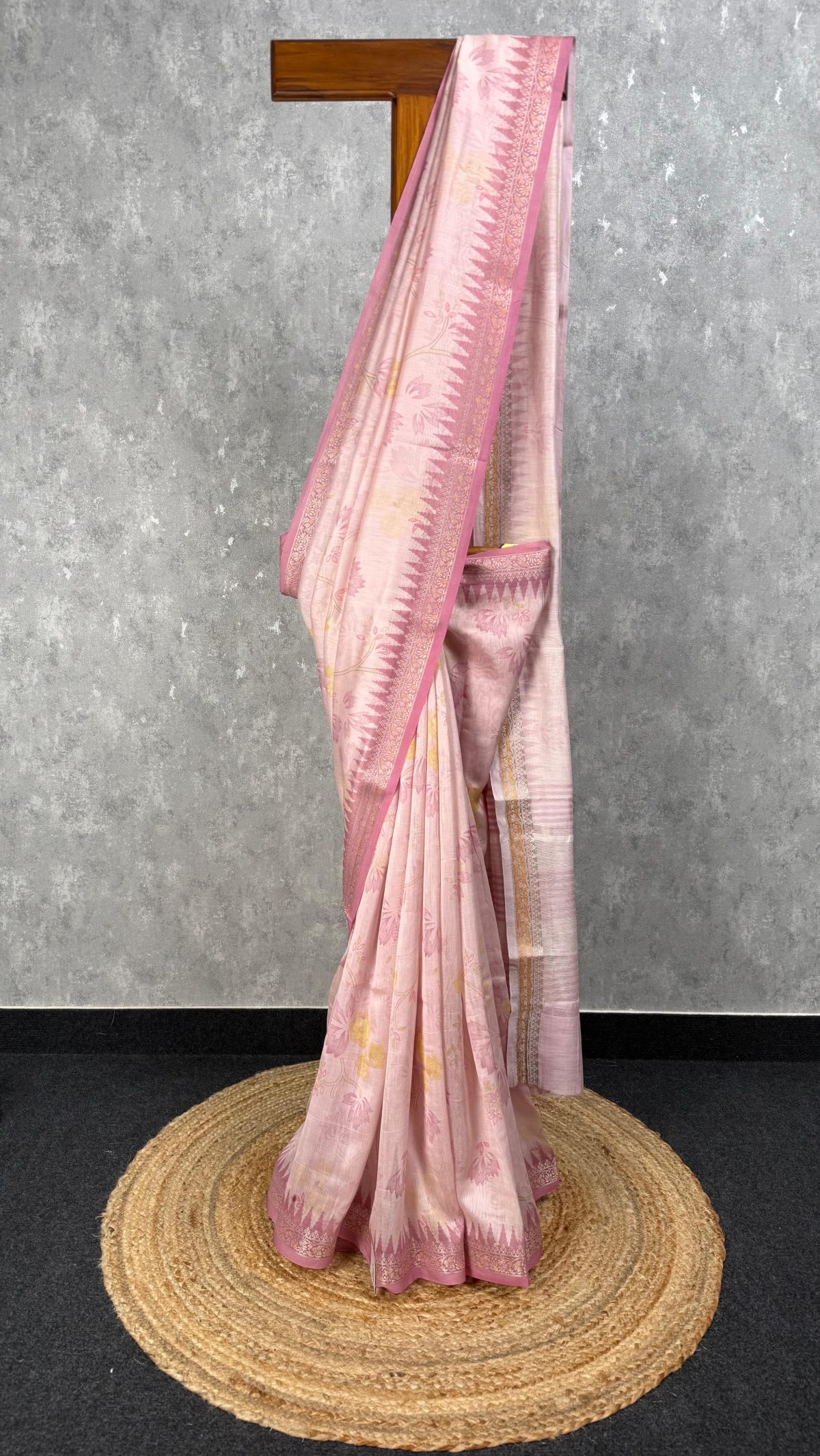 SILK CHANDERI PRINTED SAREE