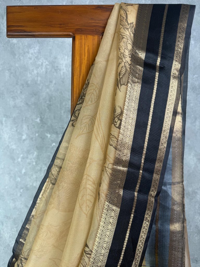 SILK ORGANZA PRINTED SAREE - Image 2
