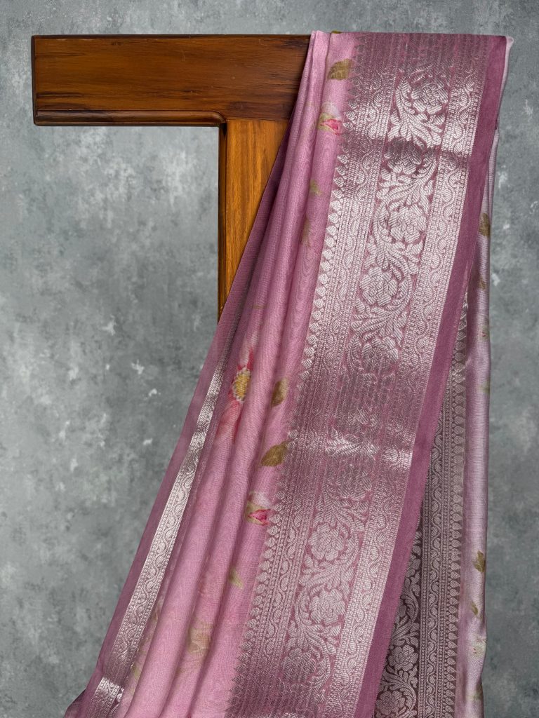 SOFT ORGANZA PRINTED SAREE - Image 2