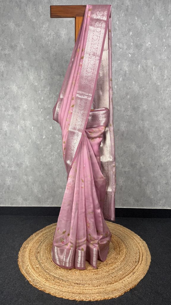 SOFT ORGANZA PRINTED SAREE