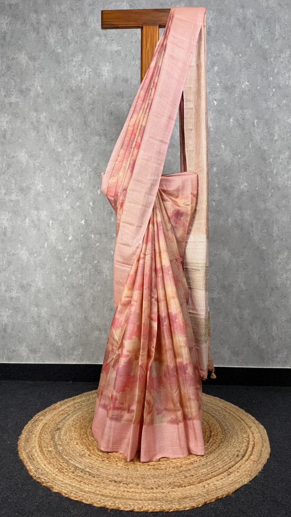 TUSSAR SILK PRINTED SAREE