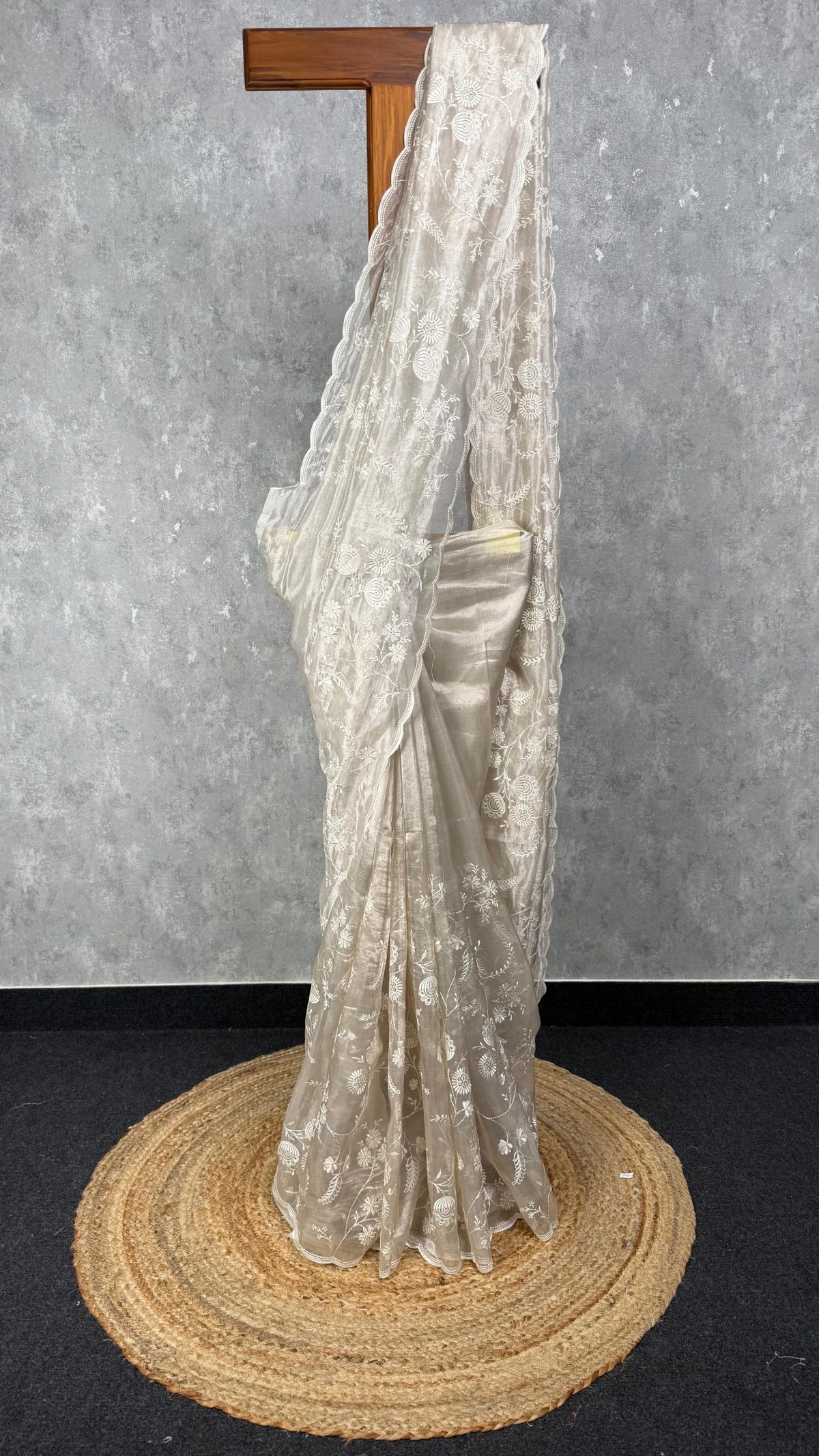 TISSUE SILK ORGANZA EMBROIDERY SAREE