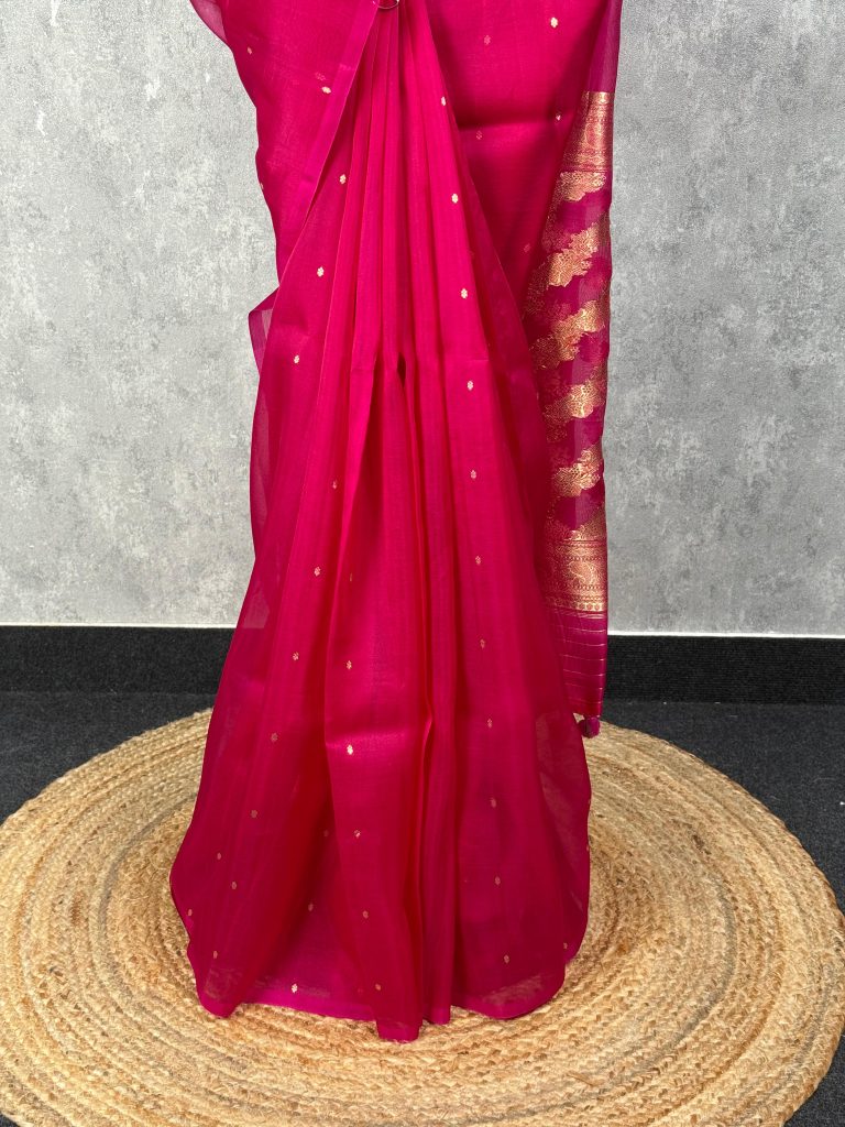 SILK ORGANZA BANARASI SAREE - Image 3