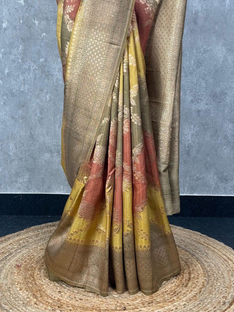 TUSSAR GEORGETTE BANARASI SAREE - Image 3