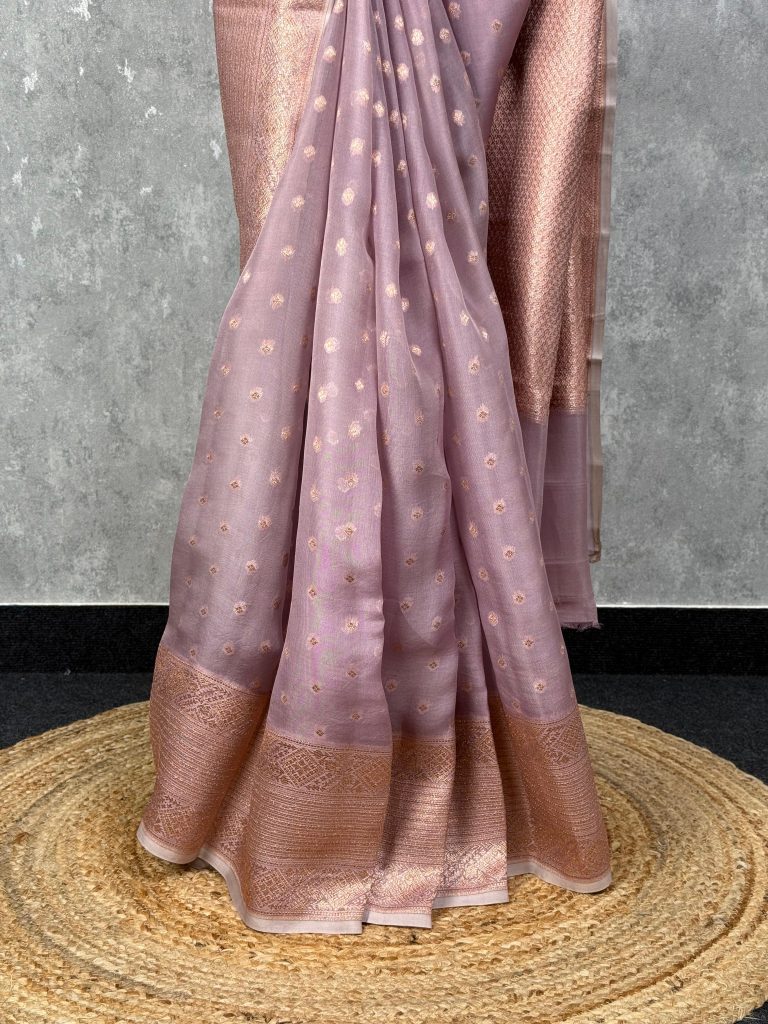 SILK ORGANZA BANARASI SAREE - Image 3