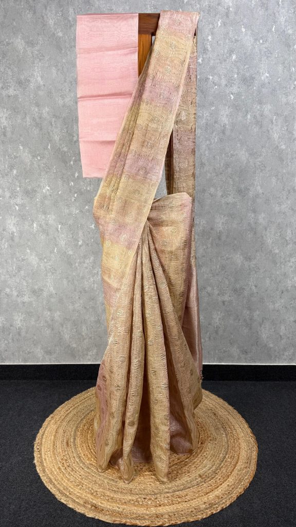 CRUSHED TISSUE ORGANZA BANARASI SAREE