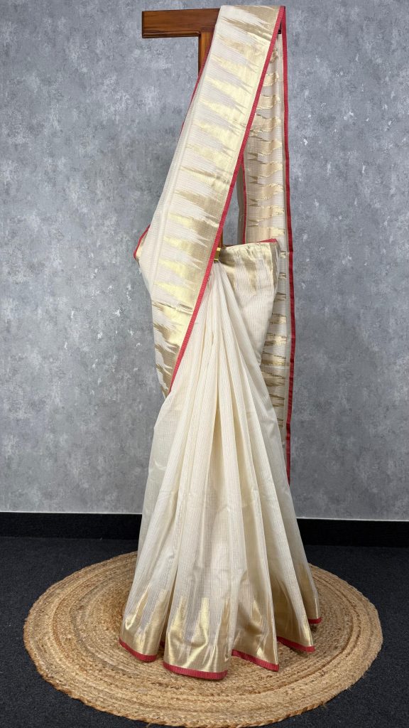 KOTA SILK TEMPLE BORDER ONAM SAREE