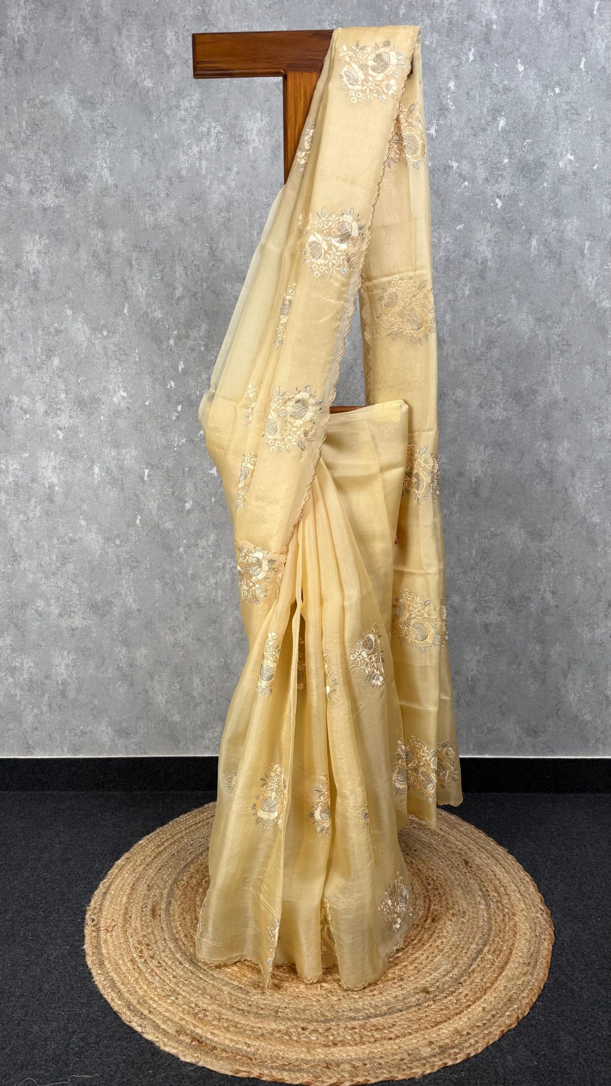 SILK ORGANZA EMBROIDERY SAREE