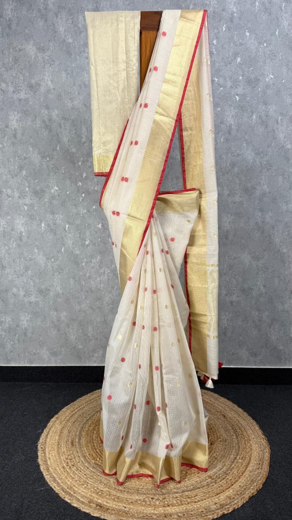 KOTA SILK RED BHUTY ONAM SAREE