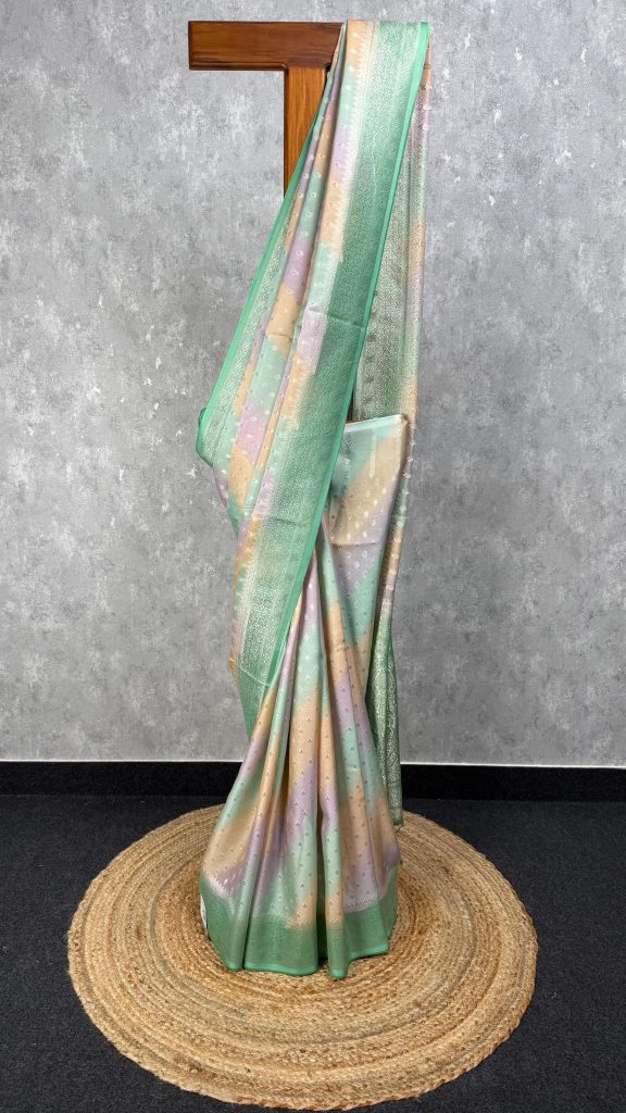 SATIN GEORGETTE BANARASI SAREE