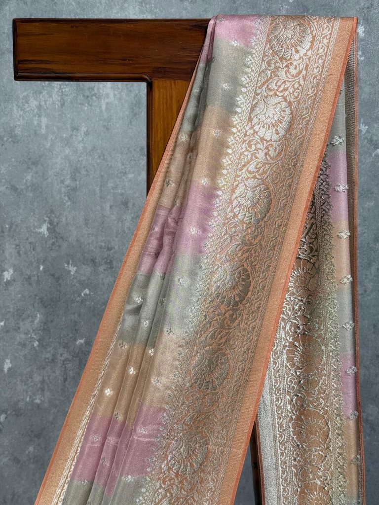 SATIN GEORGETTE BANARASI SAREE - Image 2