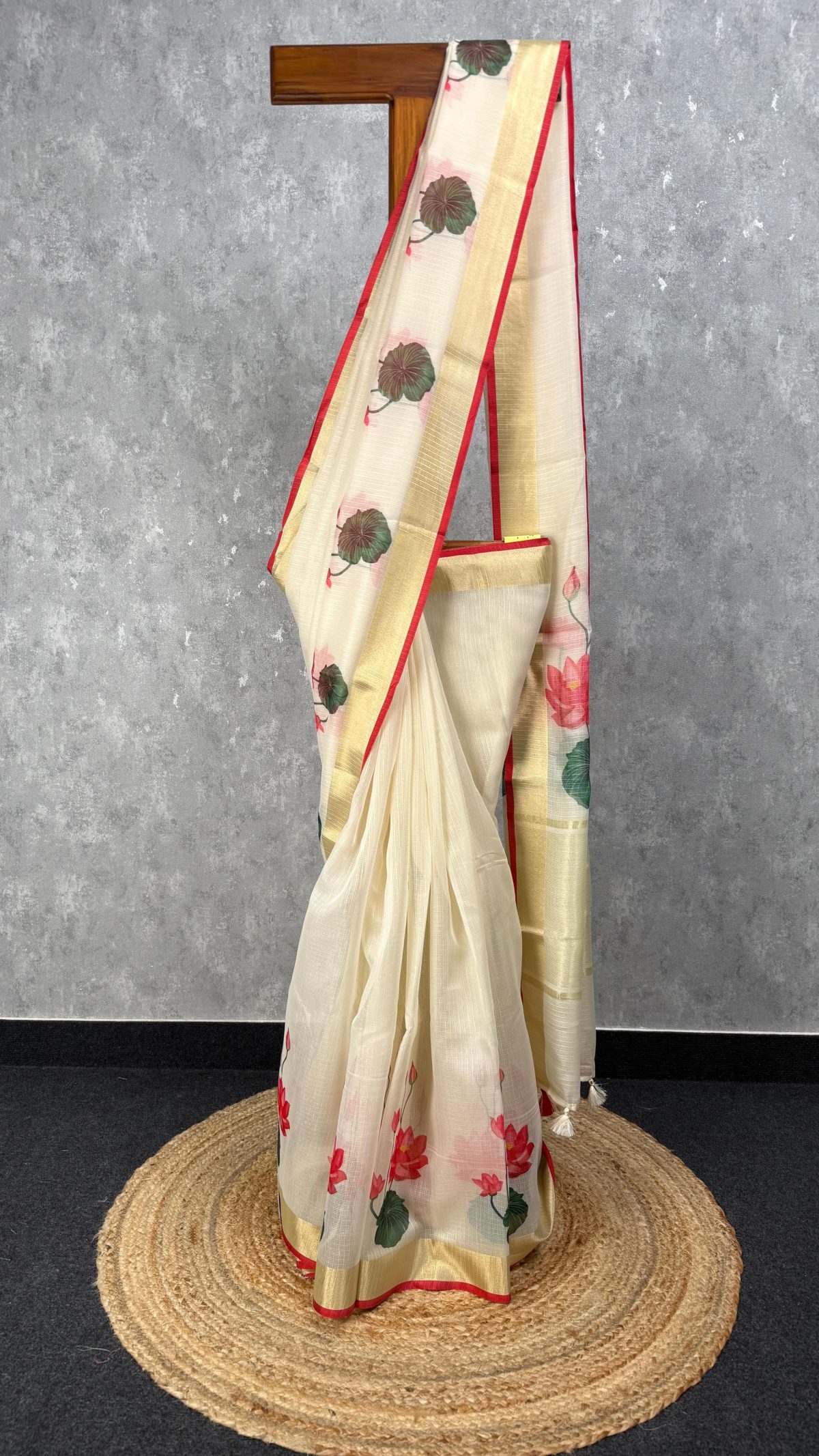 KOTA LOTUS PRINT ONAM SAREE
