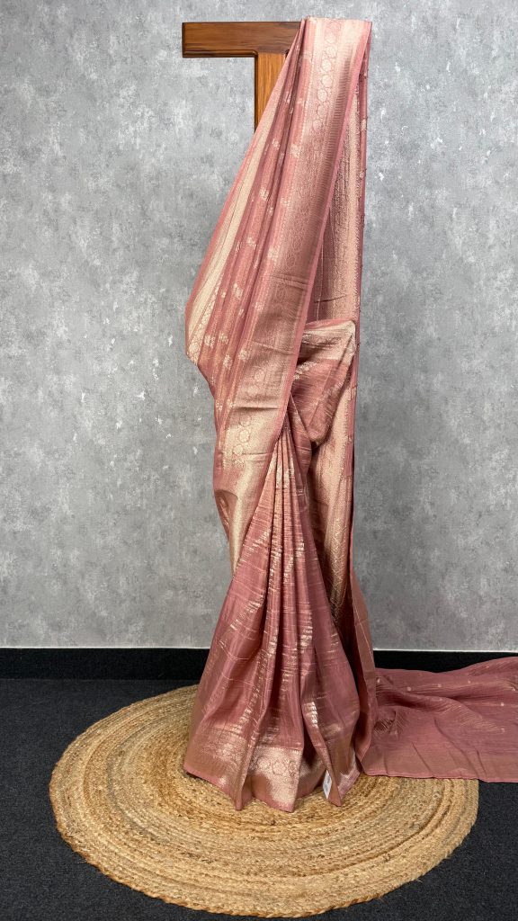 CRUSHED TISSUE SILK BANARASI SAREE