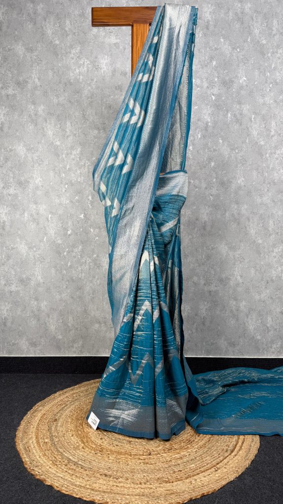 CRUSHED TISSUE GEORGETTE BANARASI SAREE
