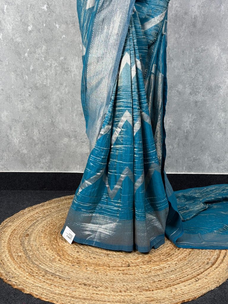 CRUSHED TISSUE GEORGETTE BANARASI SAREE - Image 3