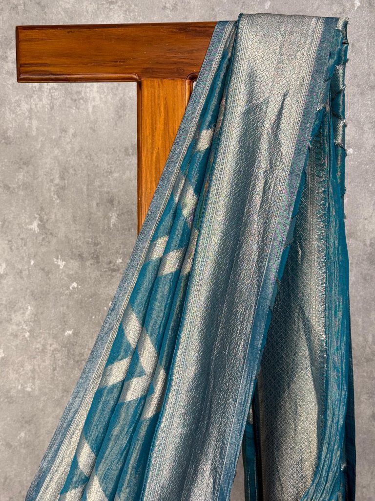 CRUSHED TISSUE GEORGETTE BANARASI SAREE - Image 2